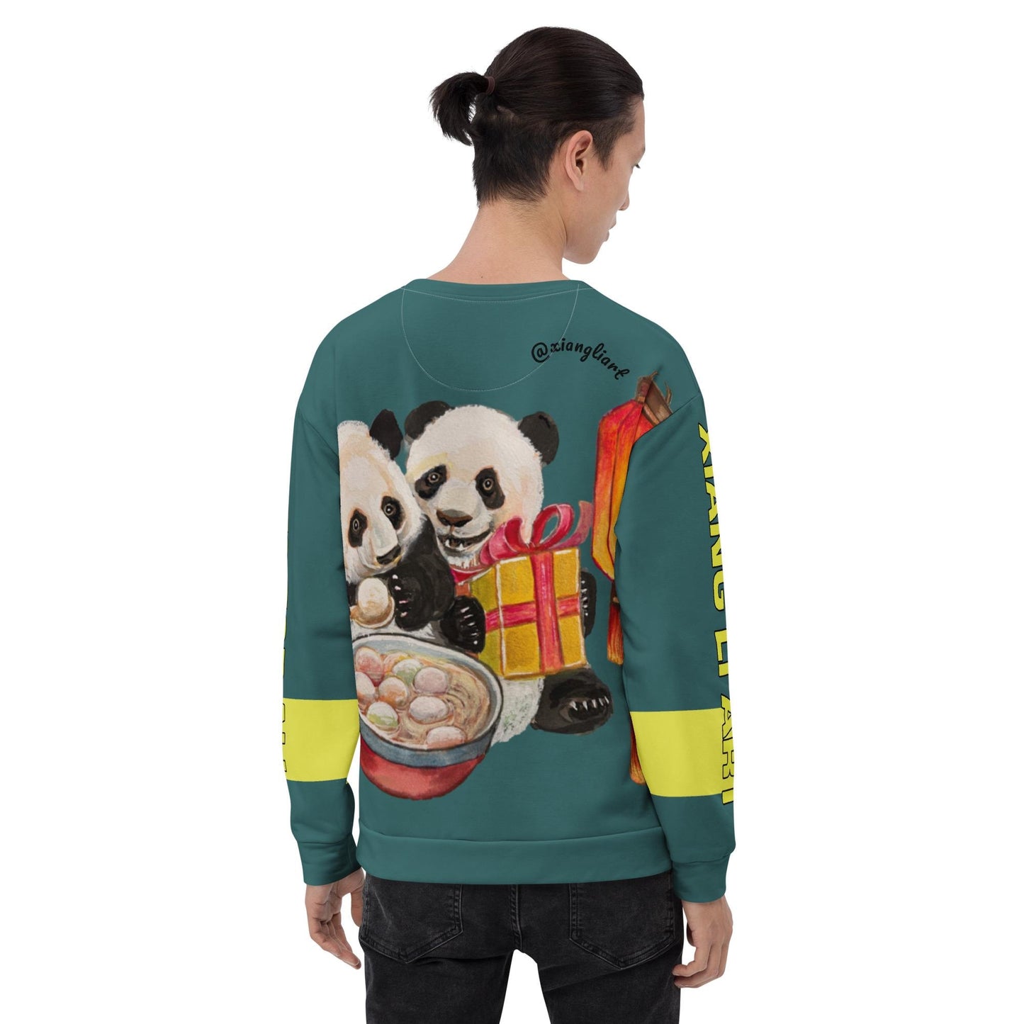 Chinese Panda Playing Drum Lunar New Year Arts for All Pop Color 2026 Unisex Sweatshirt