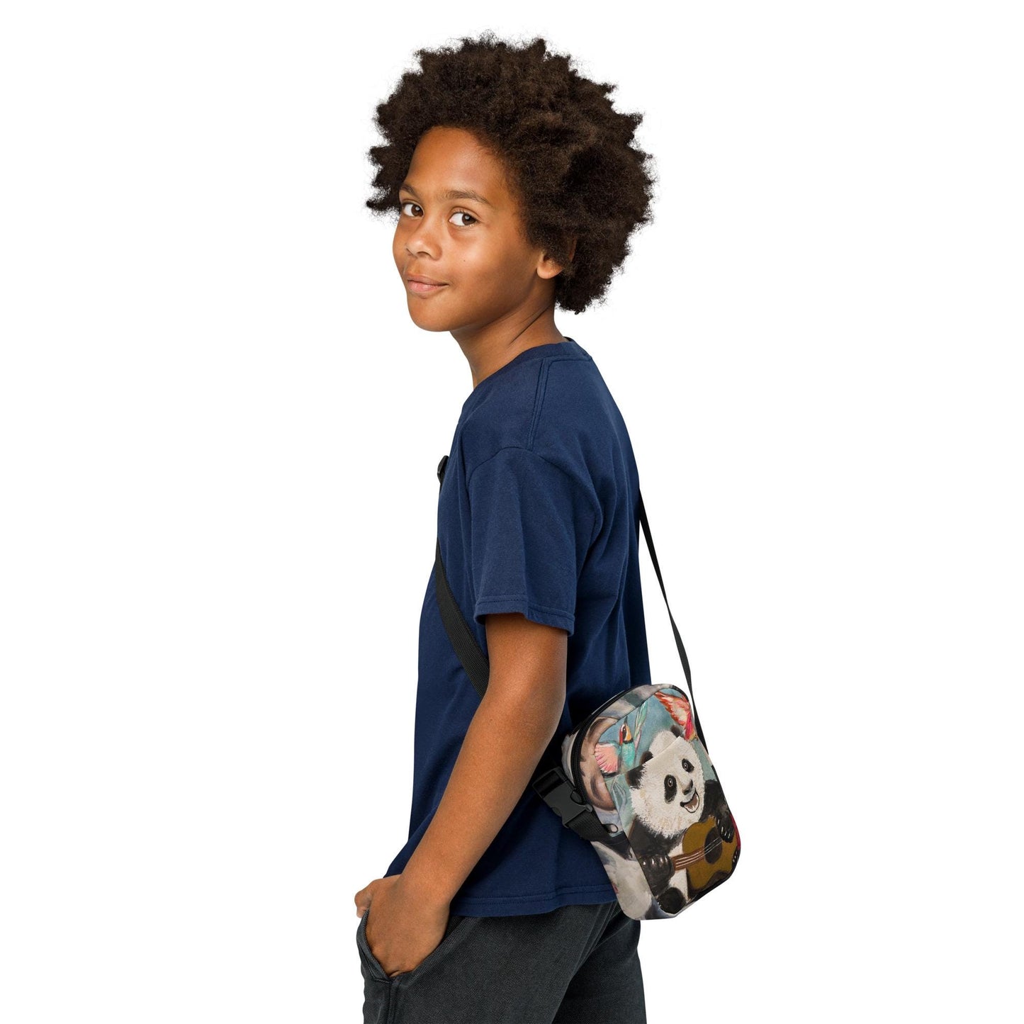 Chinese Happy Panda Lunar New Year Guitar Singing Gift for Her Gift for Children Utility crossbody bag