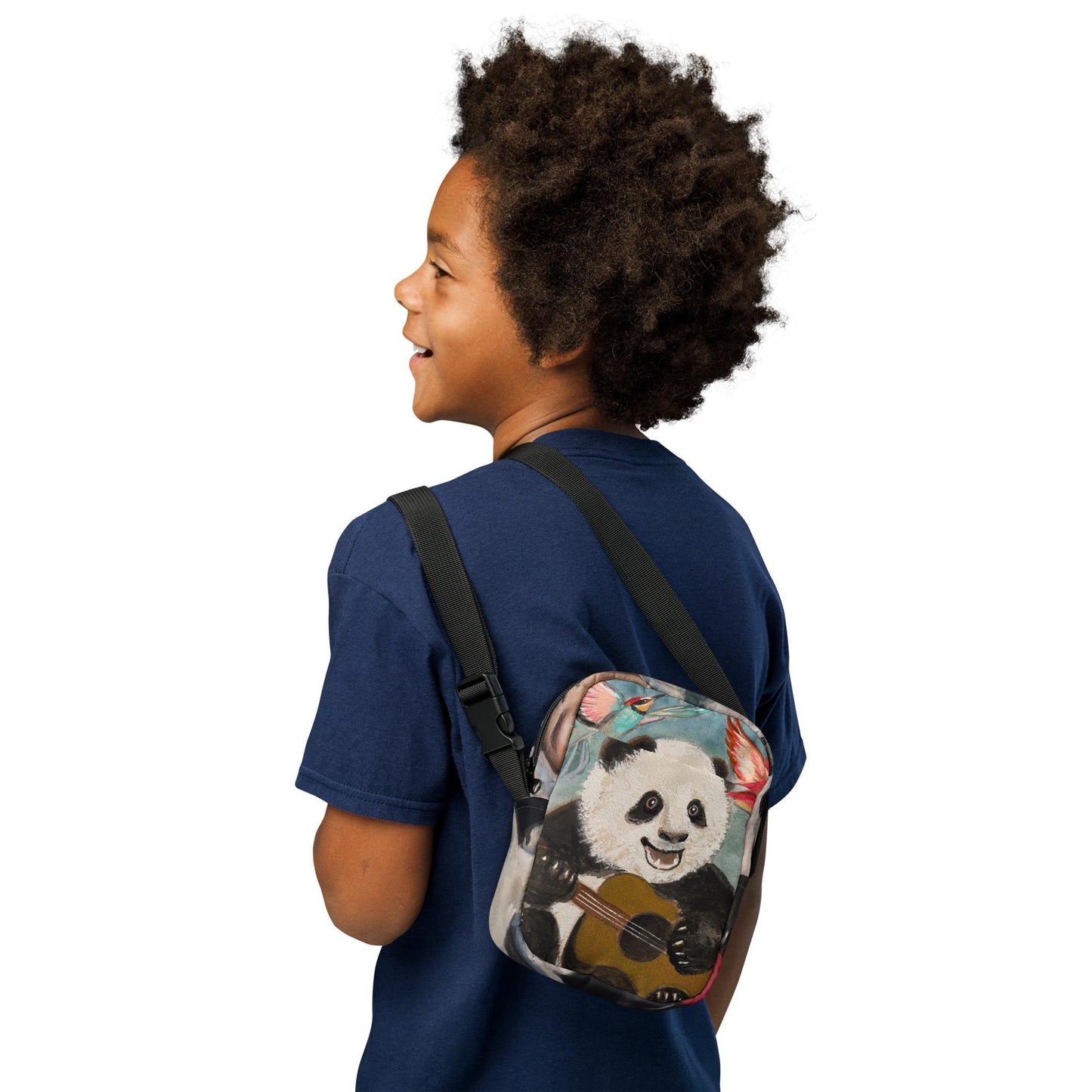 Chinese Happy Panda Lunar New Year Guitar Singing Gift for Her Gift for Children Utility crossbody bag