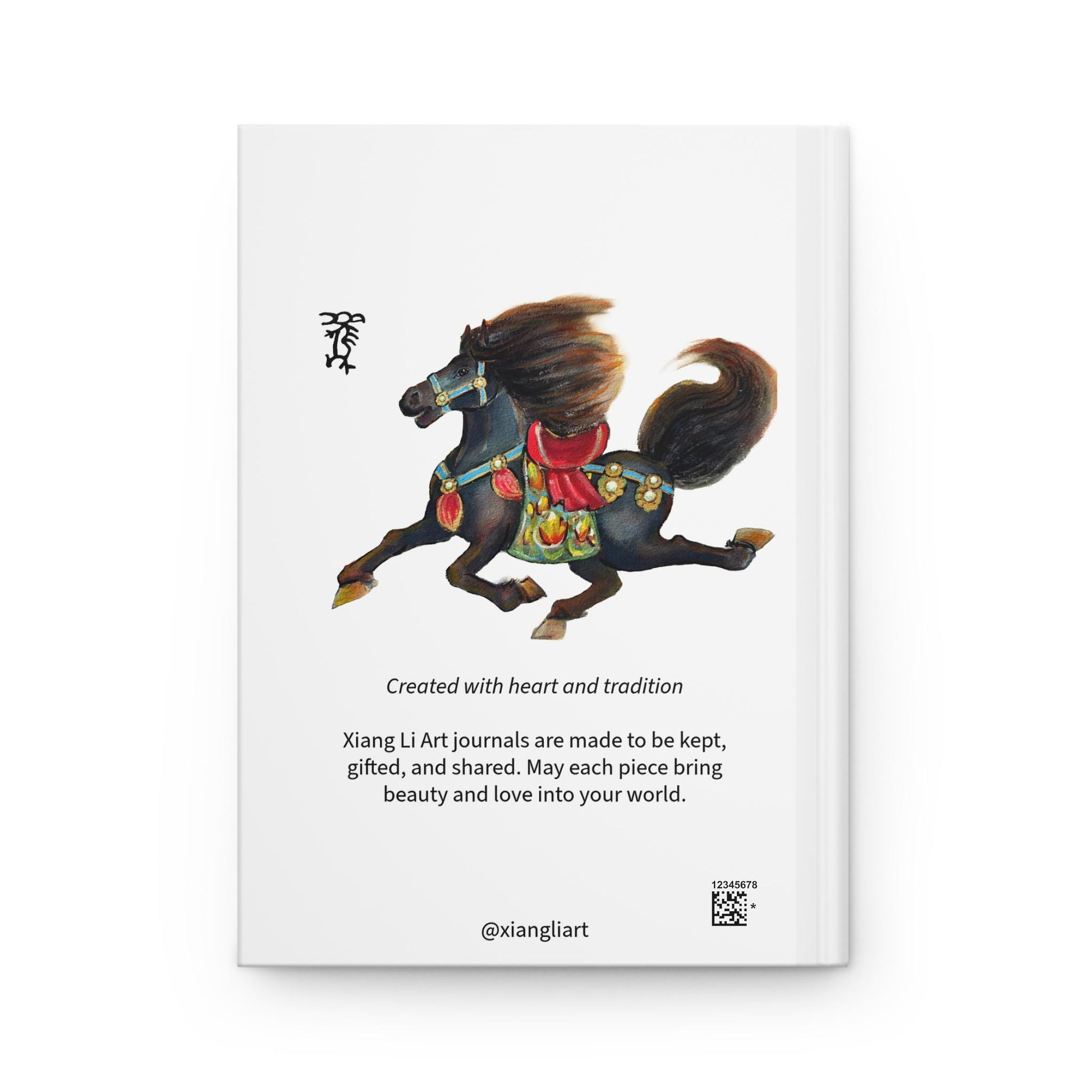 Chinese Zodiac Horse Hardcover Journal | Horse Illustration Notebook