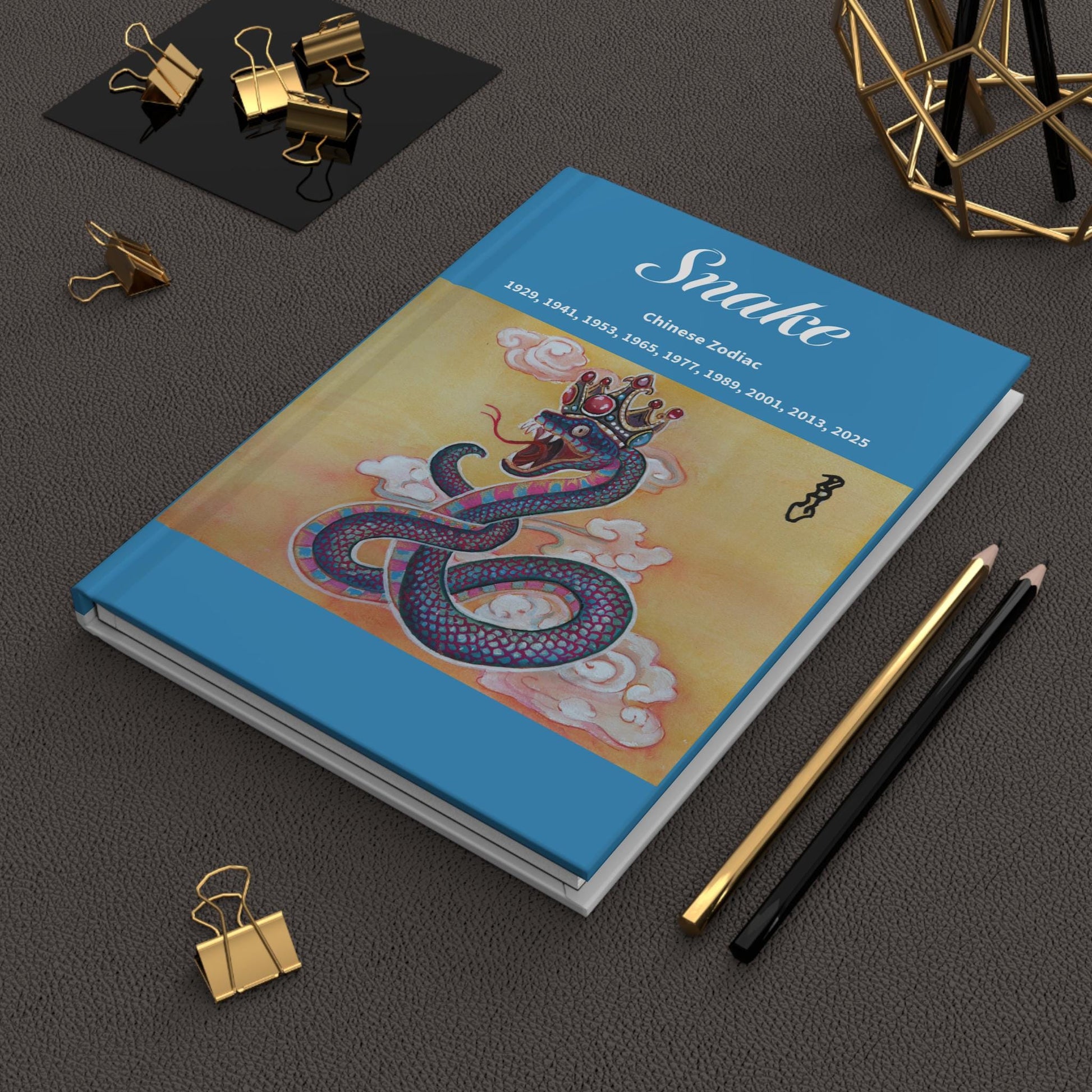 Snake Chinese Zodiac Hardcover Journal | Matte Cover | Lunar New Year 2026