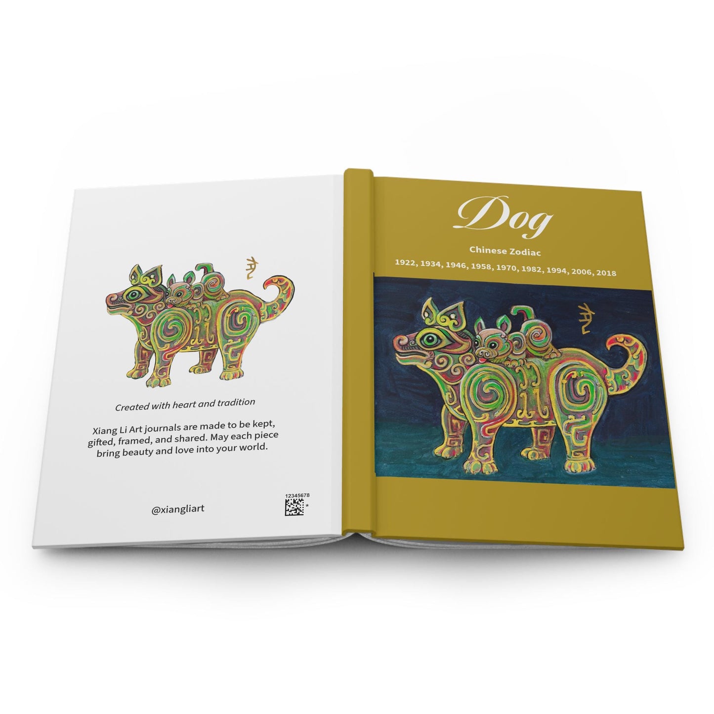 Chinese Zodiac Dog Journal | Hardcover Matte Notebook, Year of the Dog