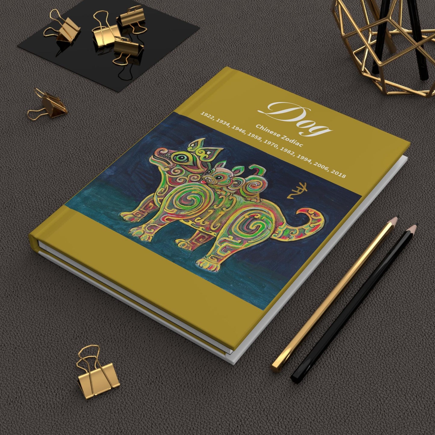 Chinese Zodiac Dog Journal | Hardcover Matte Notebook, Year of the Dog
