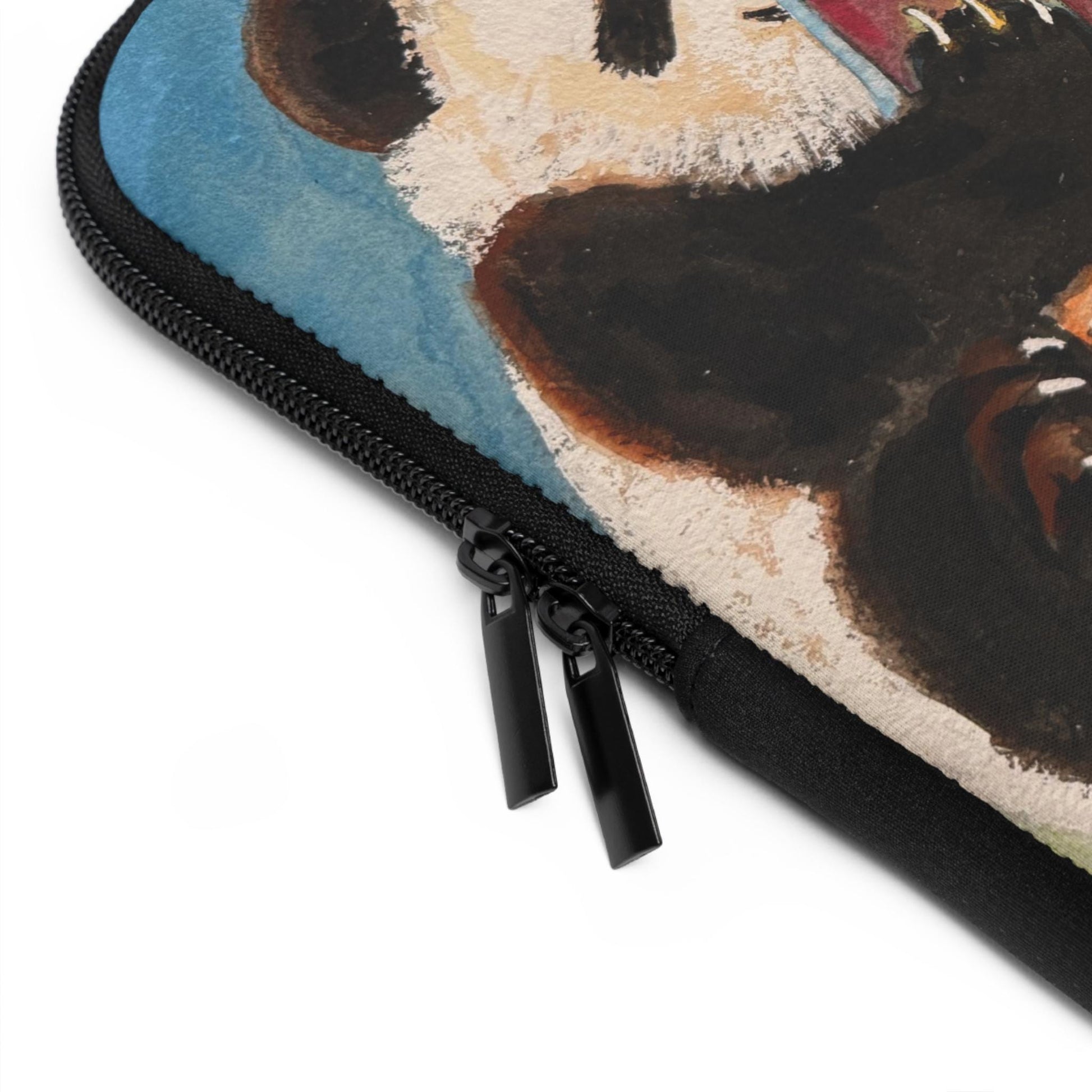 Reading Pandas Laptop Sleeve Chinese Lunar New Year Best Gift | Cute Book-Loving Panda Illustration