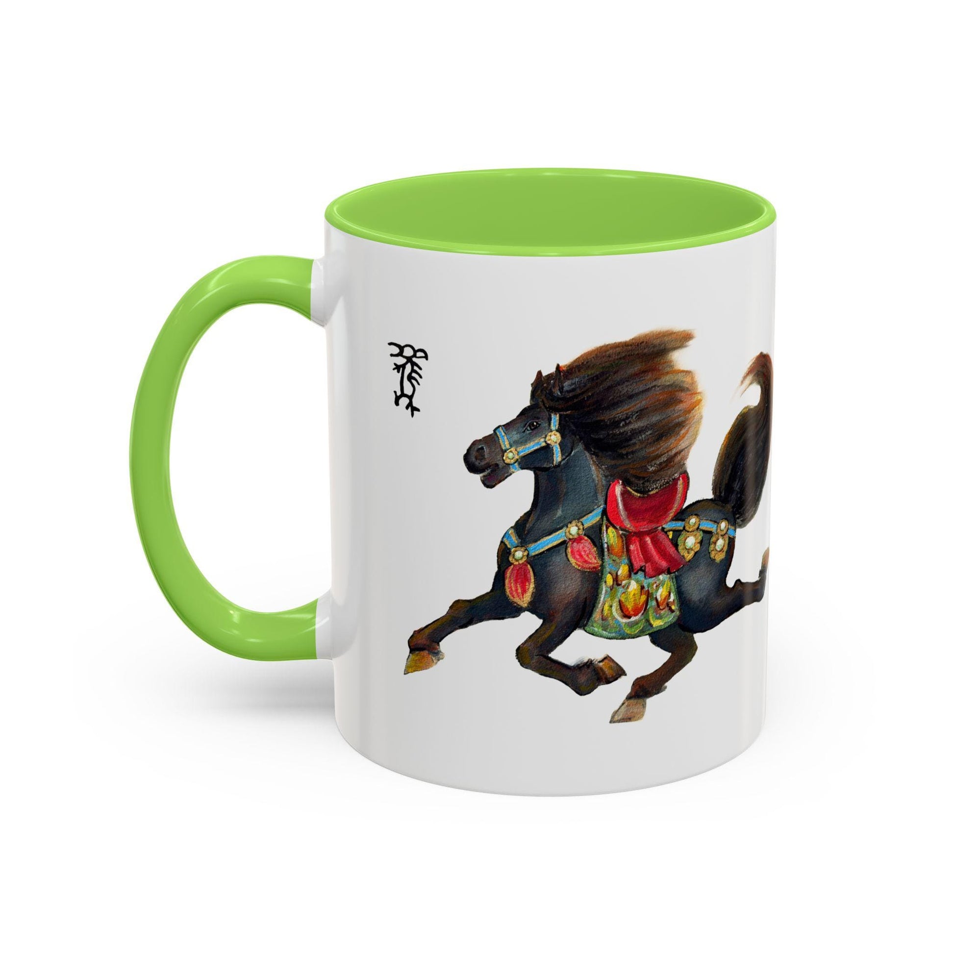 Colorful Zodiac Horse Mug | 11oz 15oz Ceramic Horoscope Coffee Cup | Year of the Horse 2026