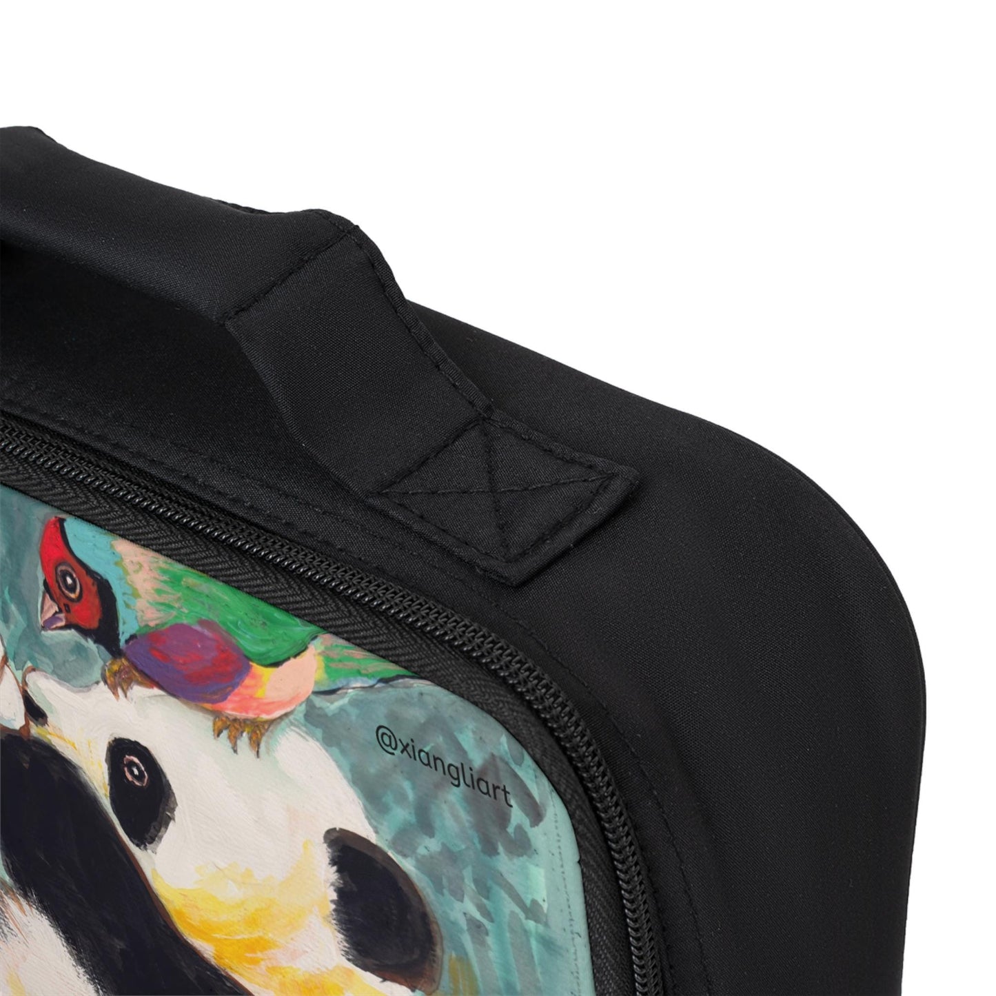 Panda Drinking Bottle Lunch Bag | Cute Animal Lunchbox, Personalized Text Option