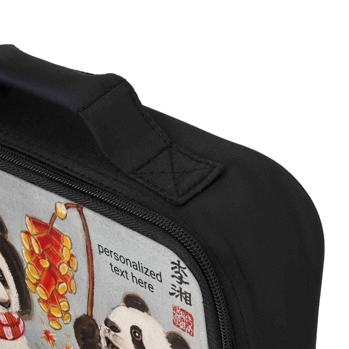 Panda Lanterns Lunch Bag | Cute Panda Illustration, Personalized Text Option