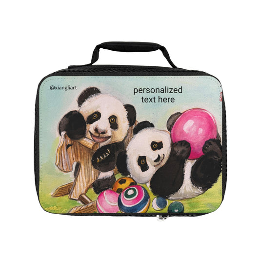 Playful Panda Cubs Lunch Bag | Personalized Kids Lunchbox