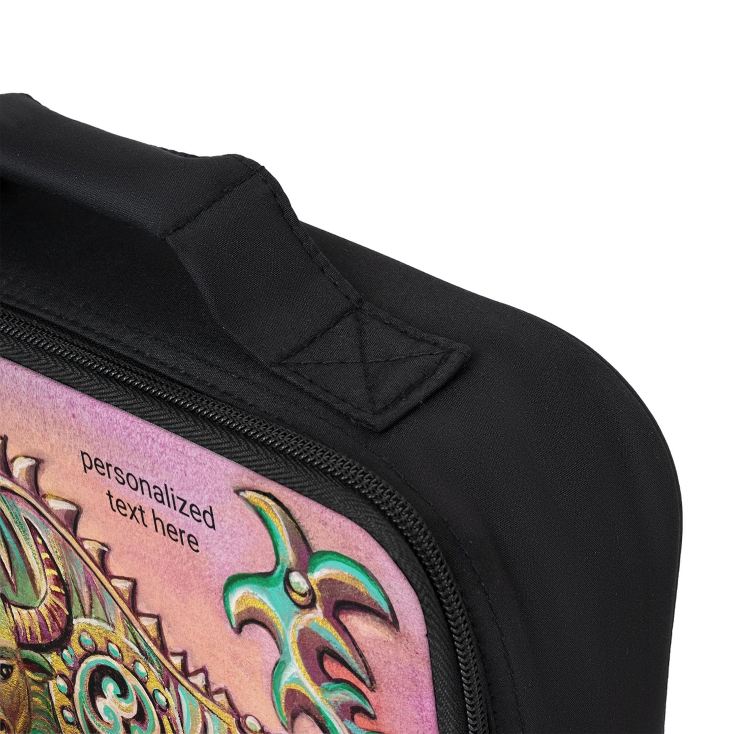 Ornate Celestial Ox Lunch Bag | Zodiac Buffalo Illustration, Personalized Option