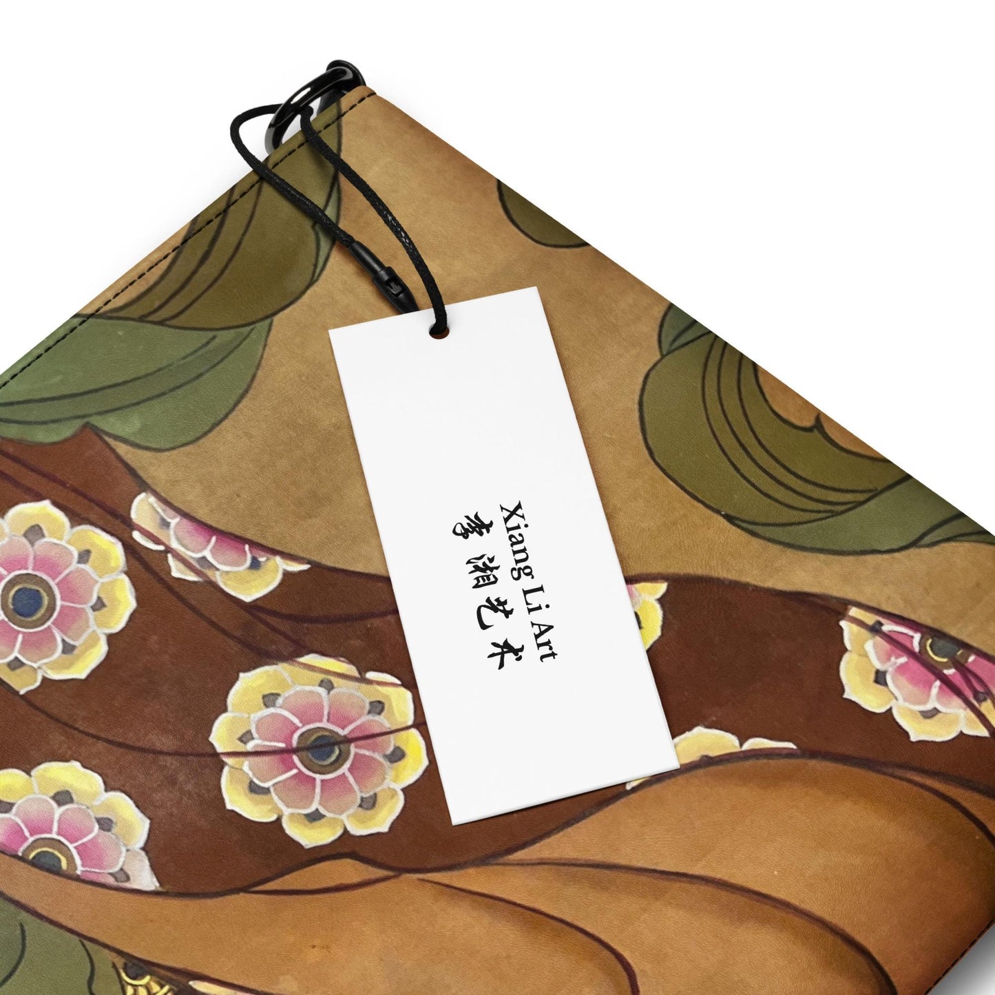 Crossbody bag- Watercolor art print - Colors and patterns on Silk