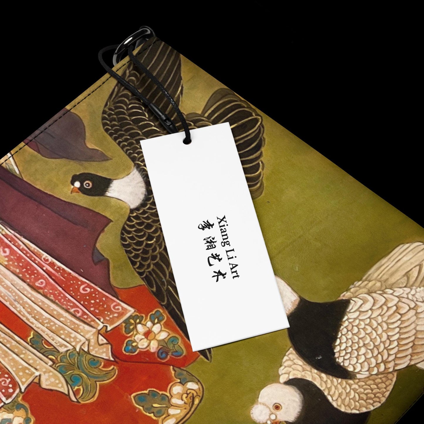 Crossbody bag - Auspicious Birds & Floral Court Motif - Watercolor Art by Xiang Li