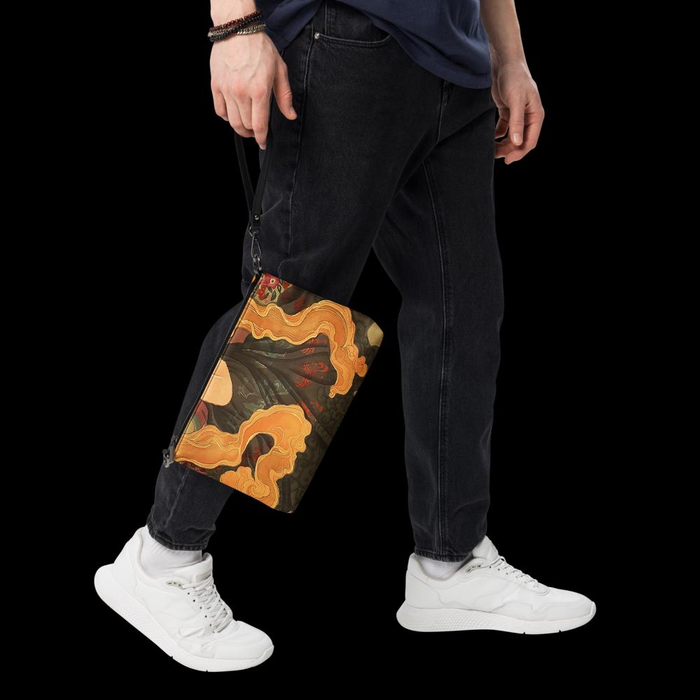 Crossbody bag - abstract swirls of silk - watercolor art by Xiang Li