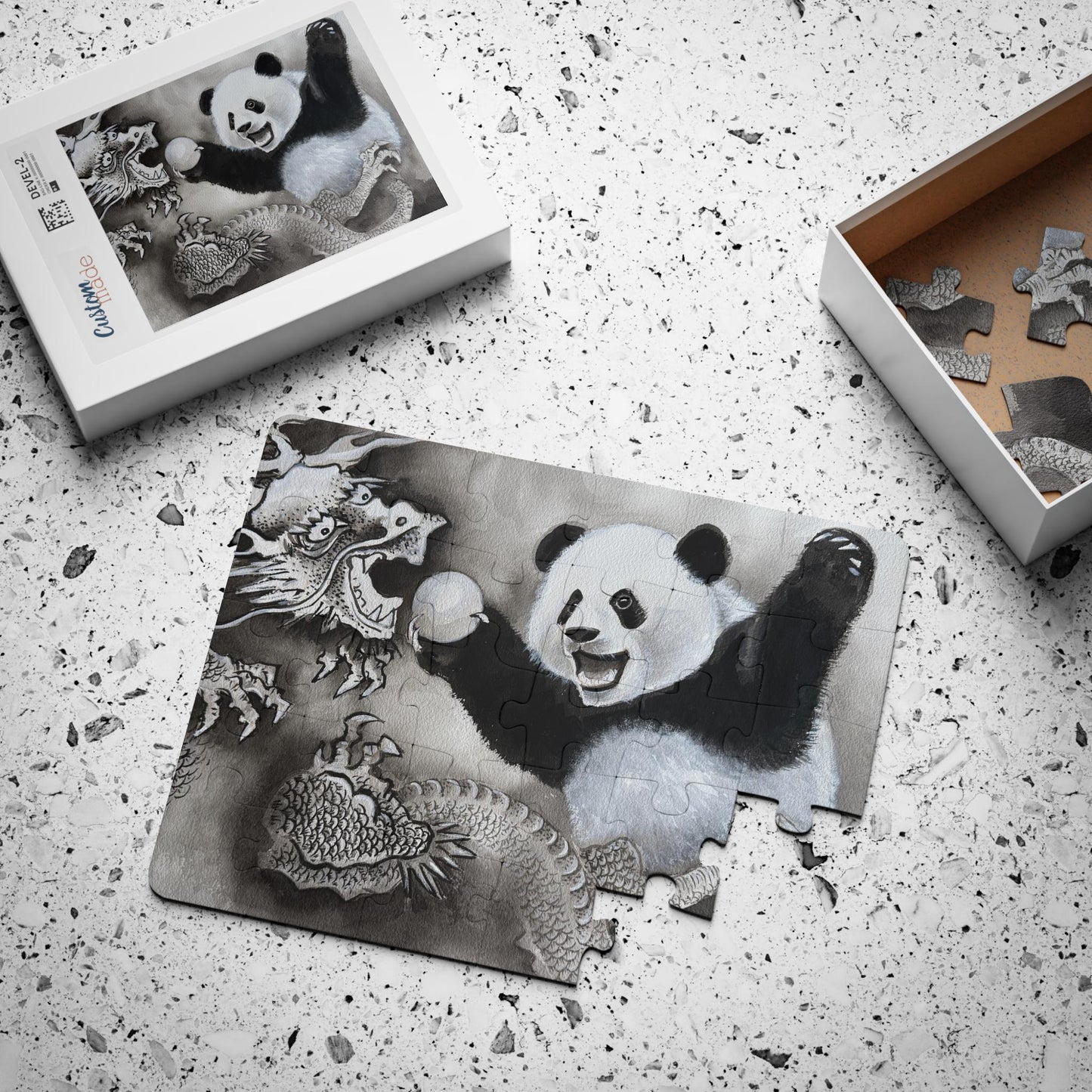 Panda and Dragon Kids Puzzle 30-Piece, Lunar New Year Gift or Holiday Present