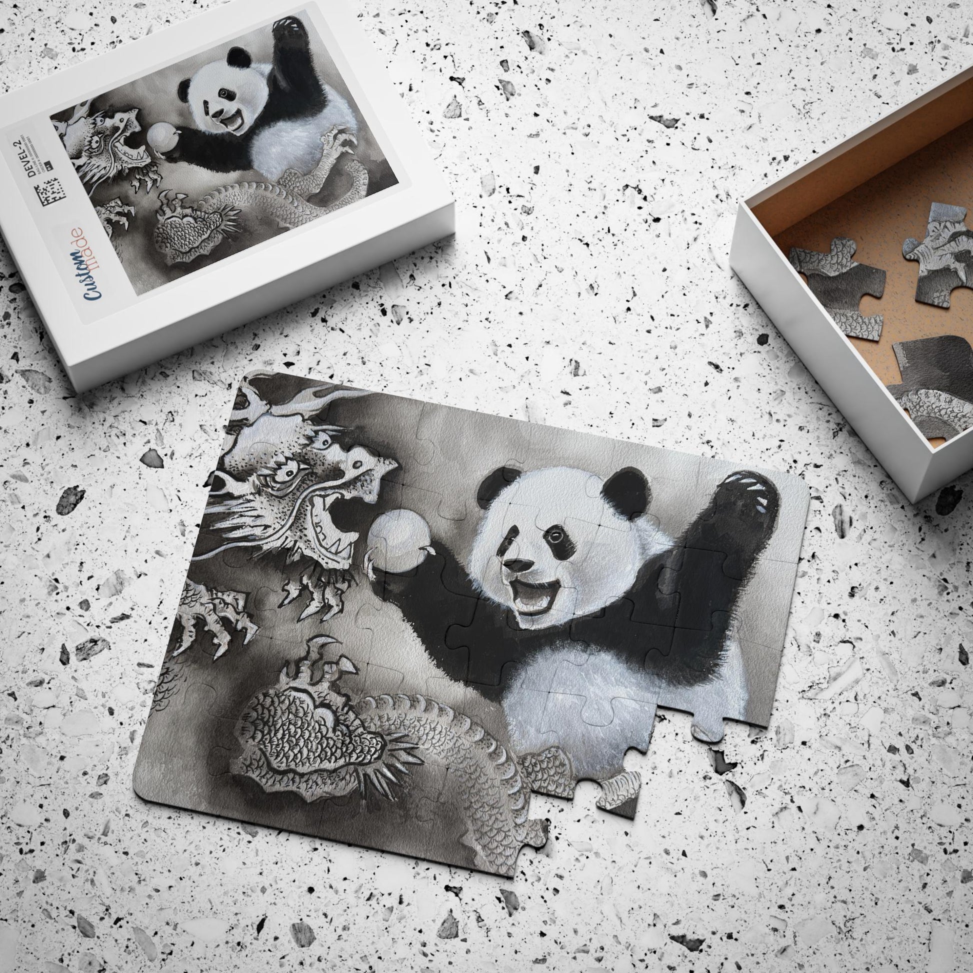 Panda and Dragon Kids Puzzle 30-Piece, Lunar New Year Gift or Holiday Present