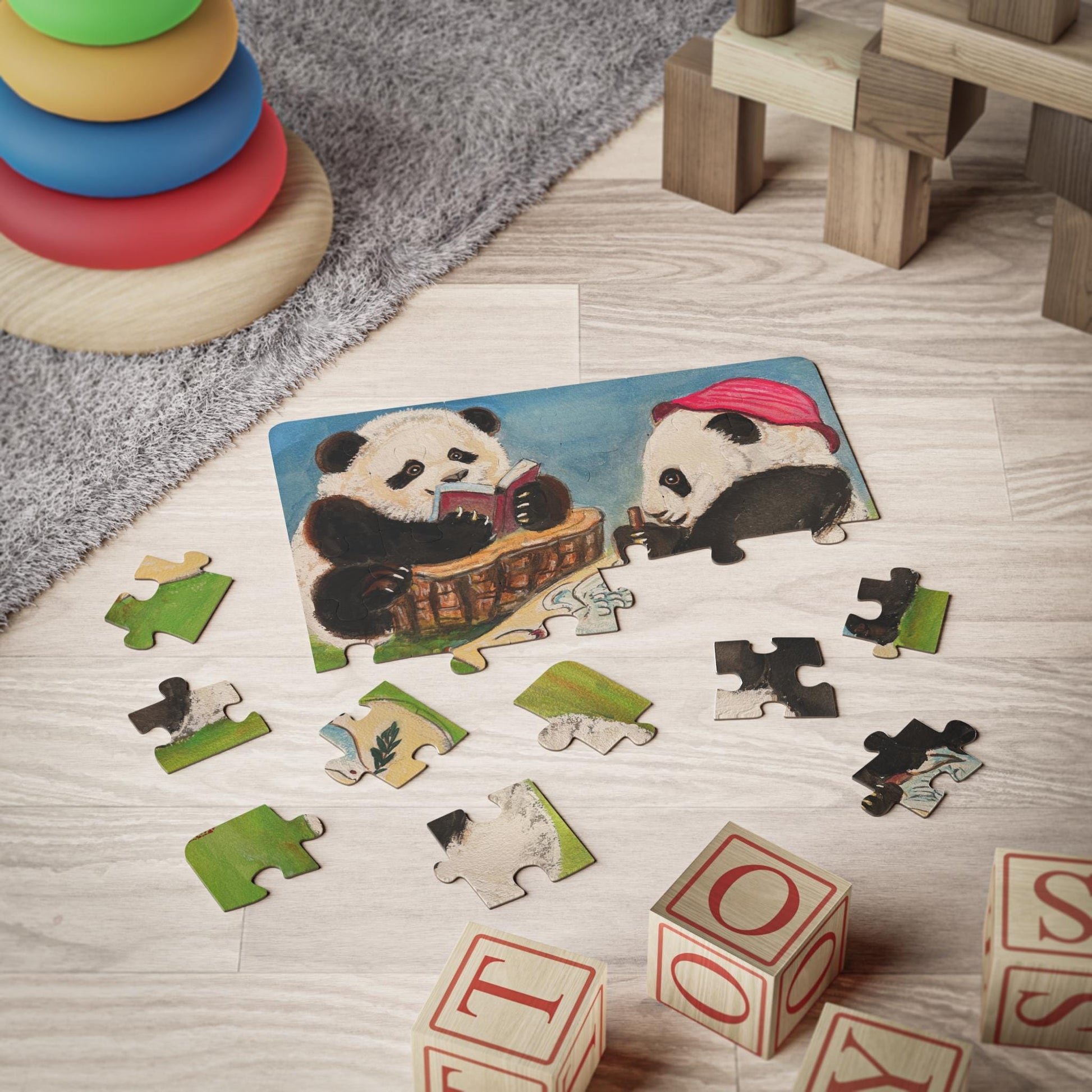 Panda Cubs Reading Puzzle Kids' Puzzle | 30-Piece