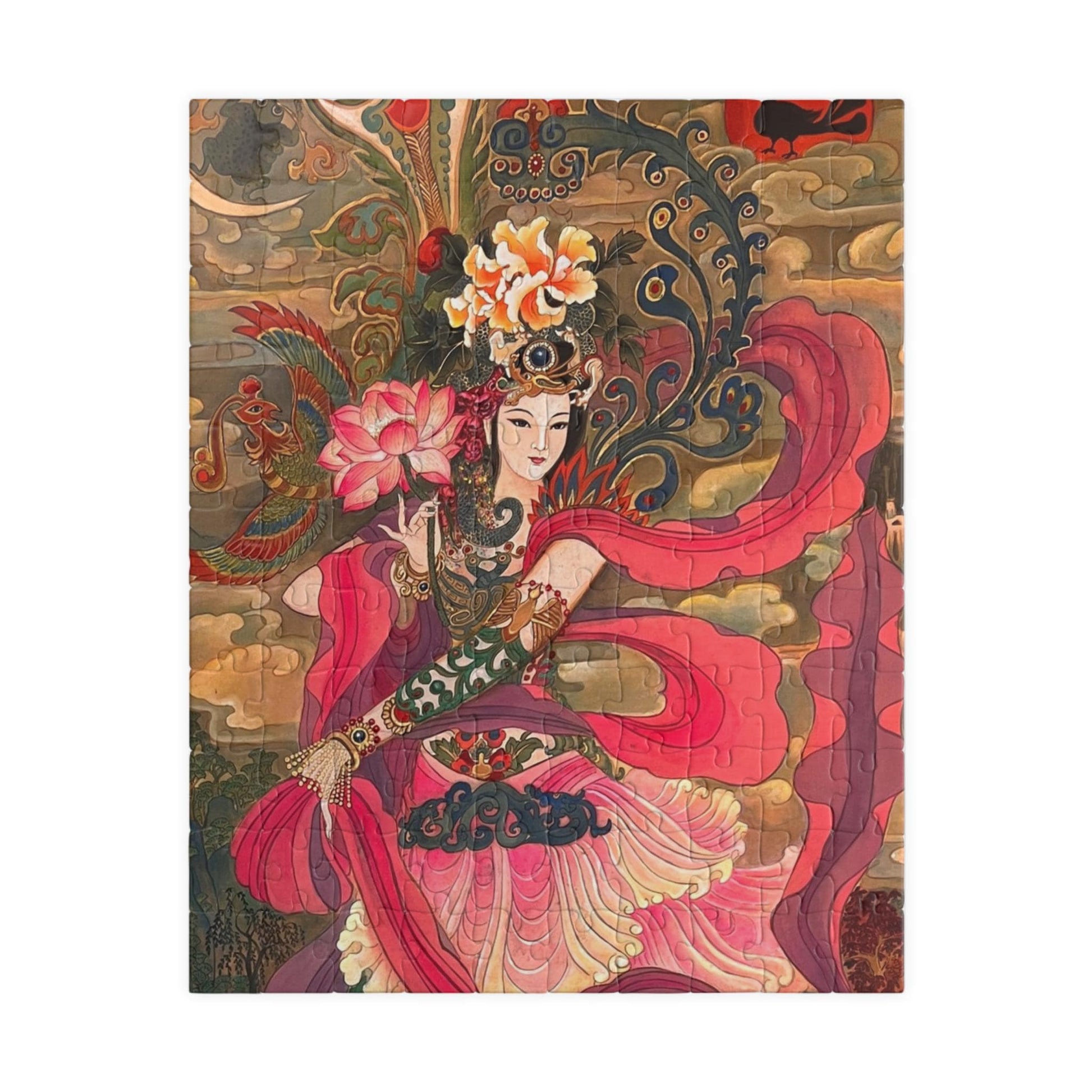 Dancing Goddess Illustration Puzzle | 252 Piece Art Jigsaw | Chinese Empress Luo Shen