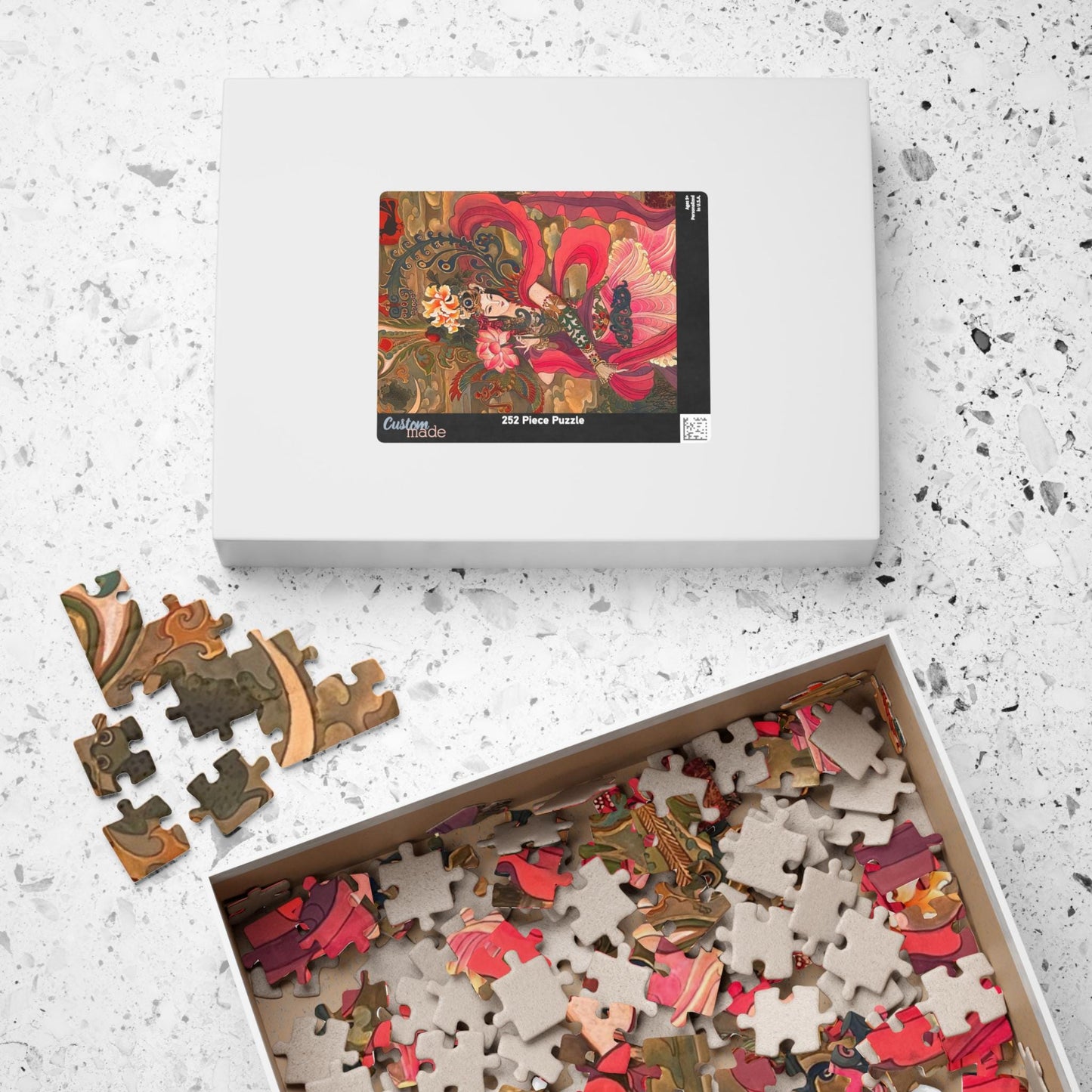 Dancing Goddess Illustration Puzzle | 252 Piece Art Jigsaw | Chinese Empress Luo Shen