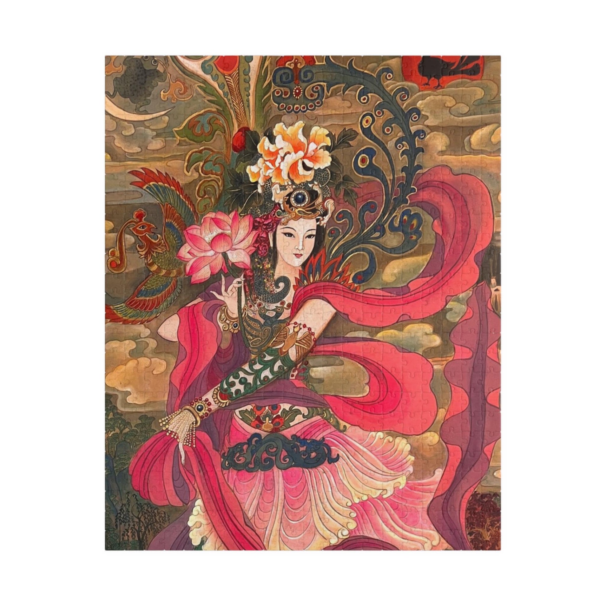 Dancing Goddess Illustration Puzzle | 252 Piece Art Jigsaw | Chinese Empress Luo Shen