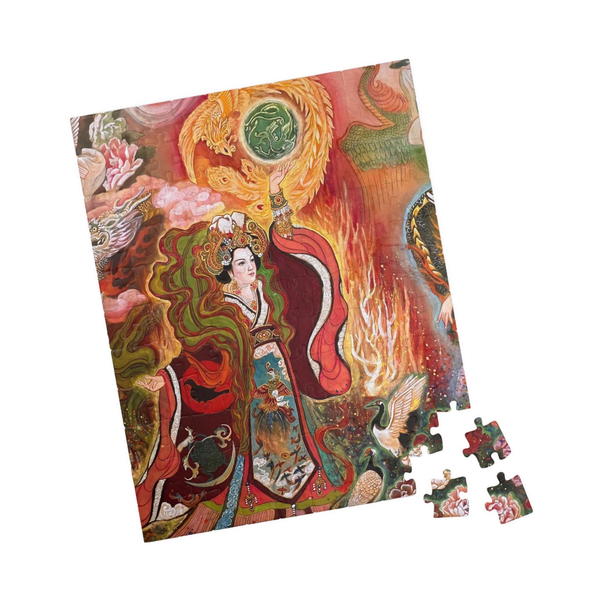Mythical Phoenix Goddess Puzzle 520-piece | Art Jigsaw | Chinese Empress | Song Dynasty | Ancient Beauty Queen