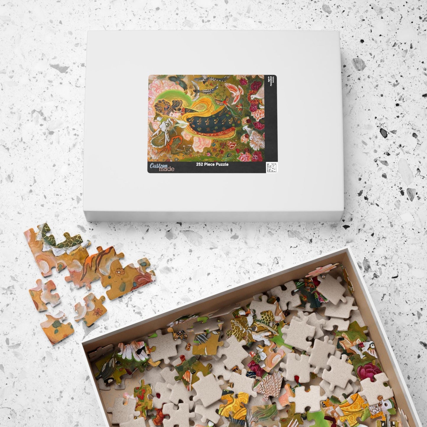 Oriental Goddess with Birds Puzzle | 252/520/1014 Piece Jigsaw | Chinese Empress | Song Dynasty