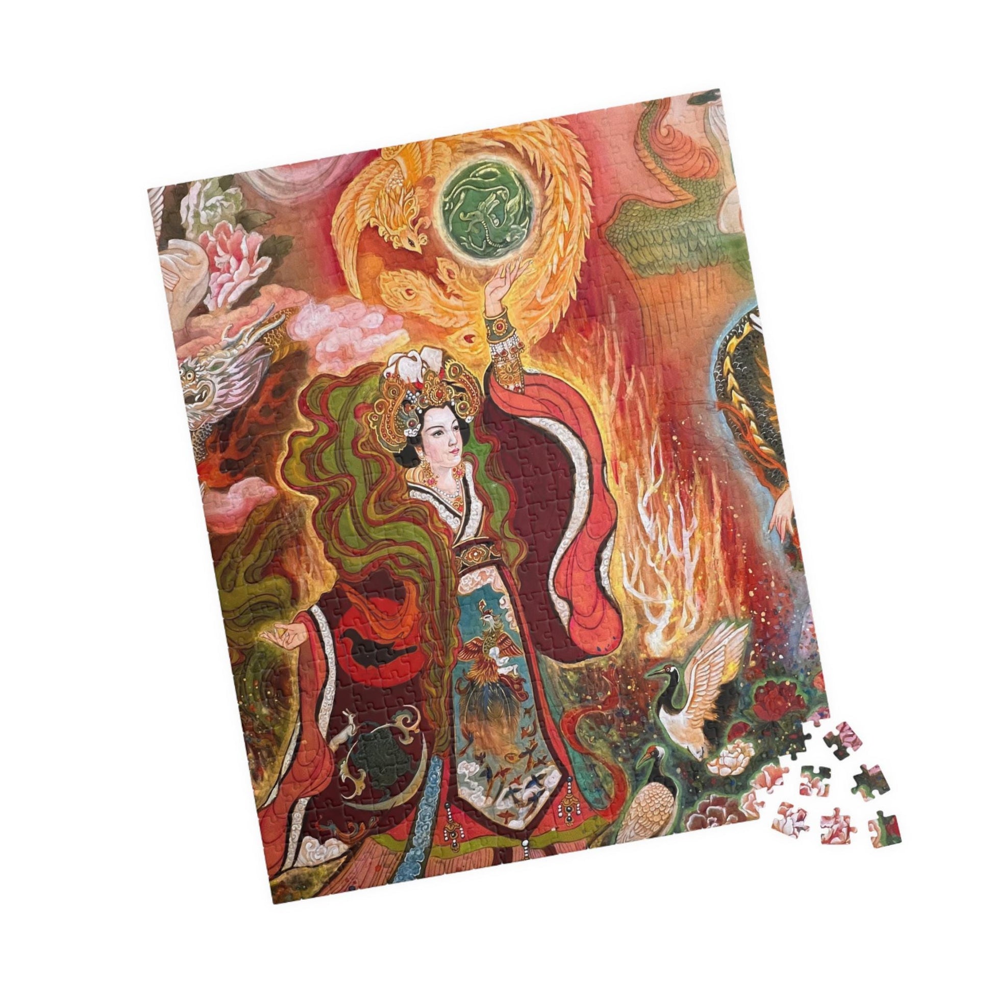 Mythical Phoenix Goddess Puzzle 520-piece | Art Jigsaw | Chinese Empress | Song Dynasty | Ancient Beauty Queen