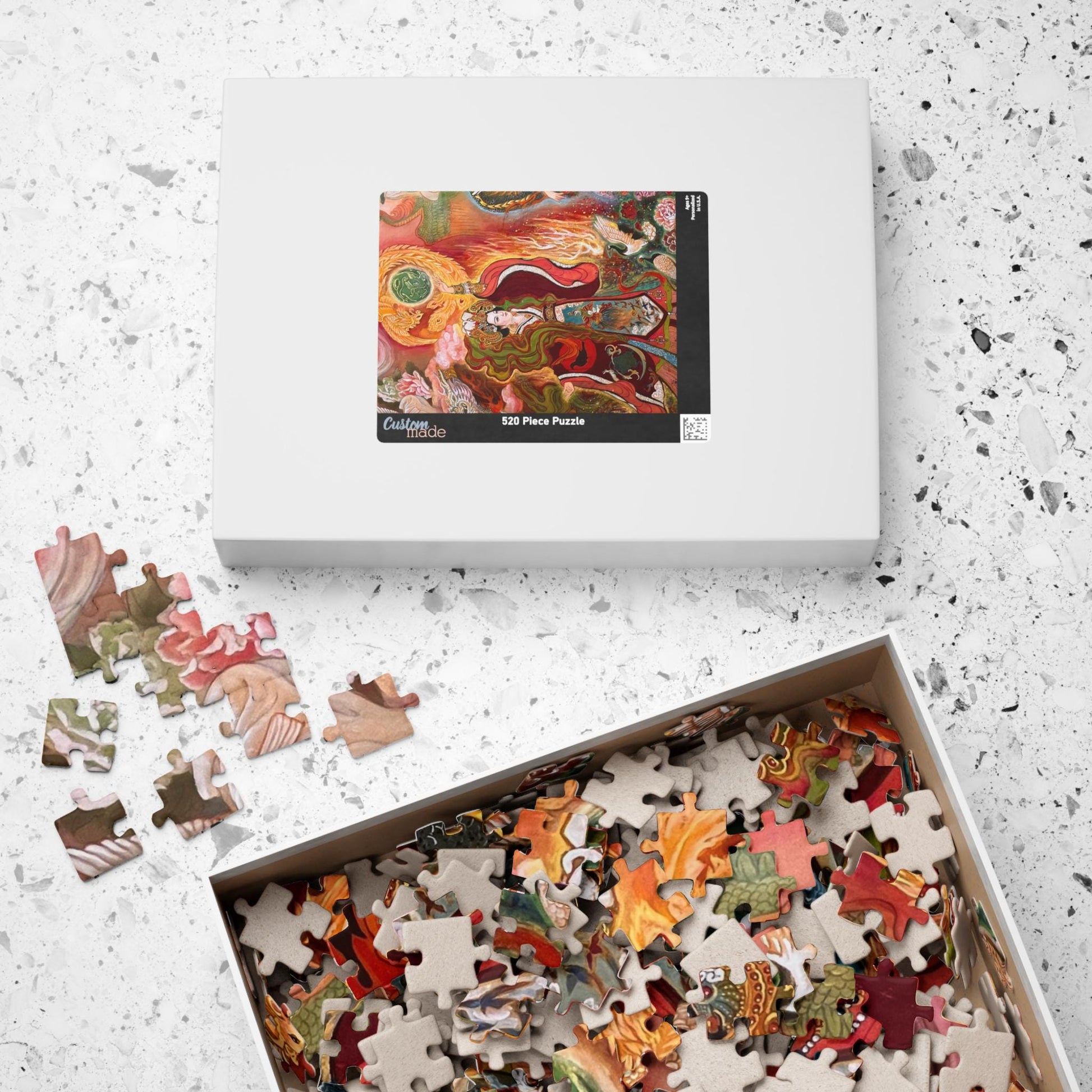 Mythical Phoenix Goddess Puzzle 520-piece | Art Jigsaw | Chinese Empress | Song Dynasty | Ancient Beauty Queen
