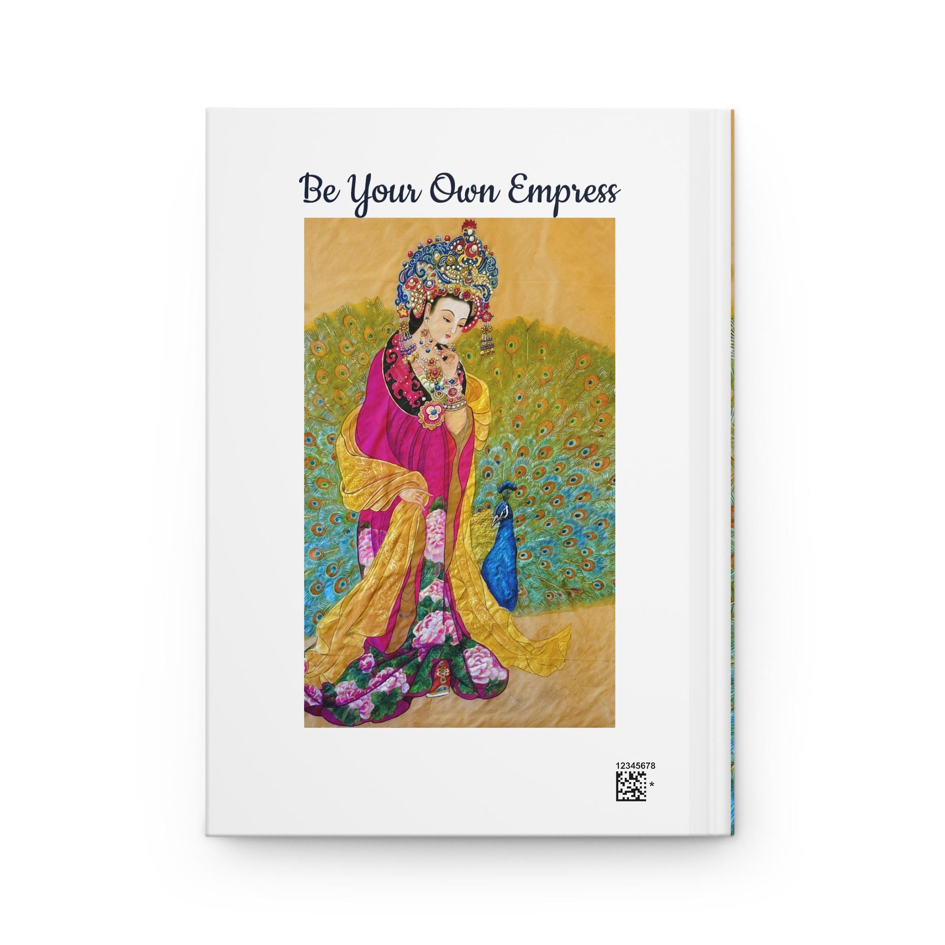 Chinese Empress & Peacock Painting Hardcover Journal | Unfold Your Feathers | Asian Watercolor Art by Xiang Li