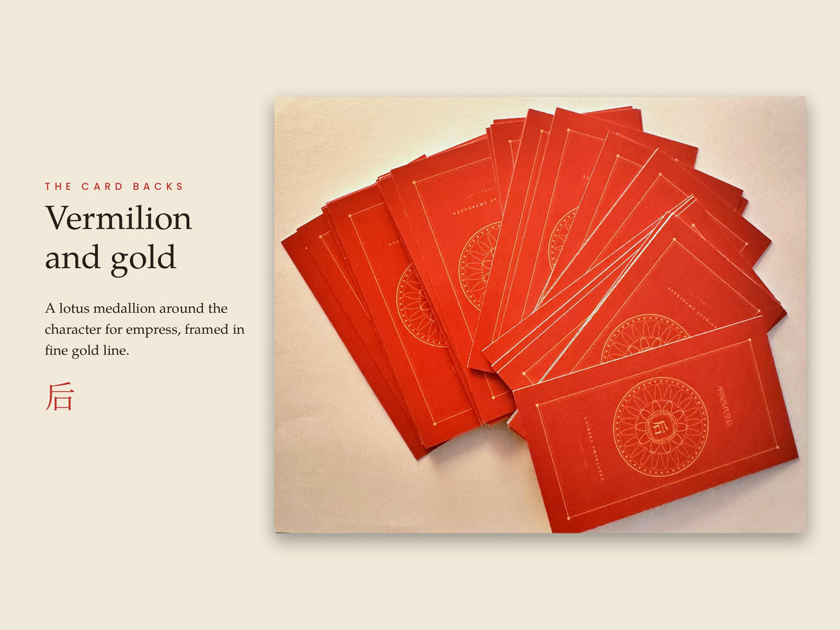 Chinese Empresses Oracle Deck, 44 Cards & 72-Page Guidebook, Hand-Painted Silk Portraits by Xiang Li, Chinese History Reflection Cards