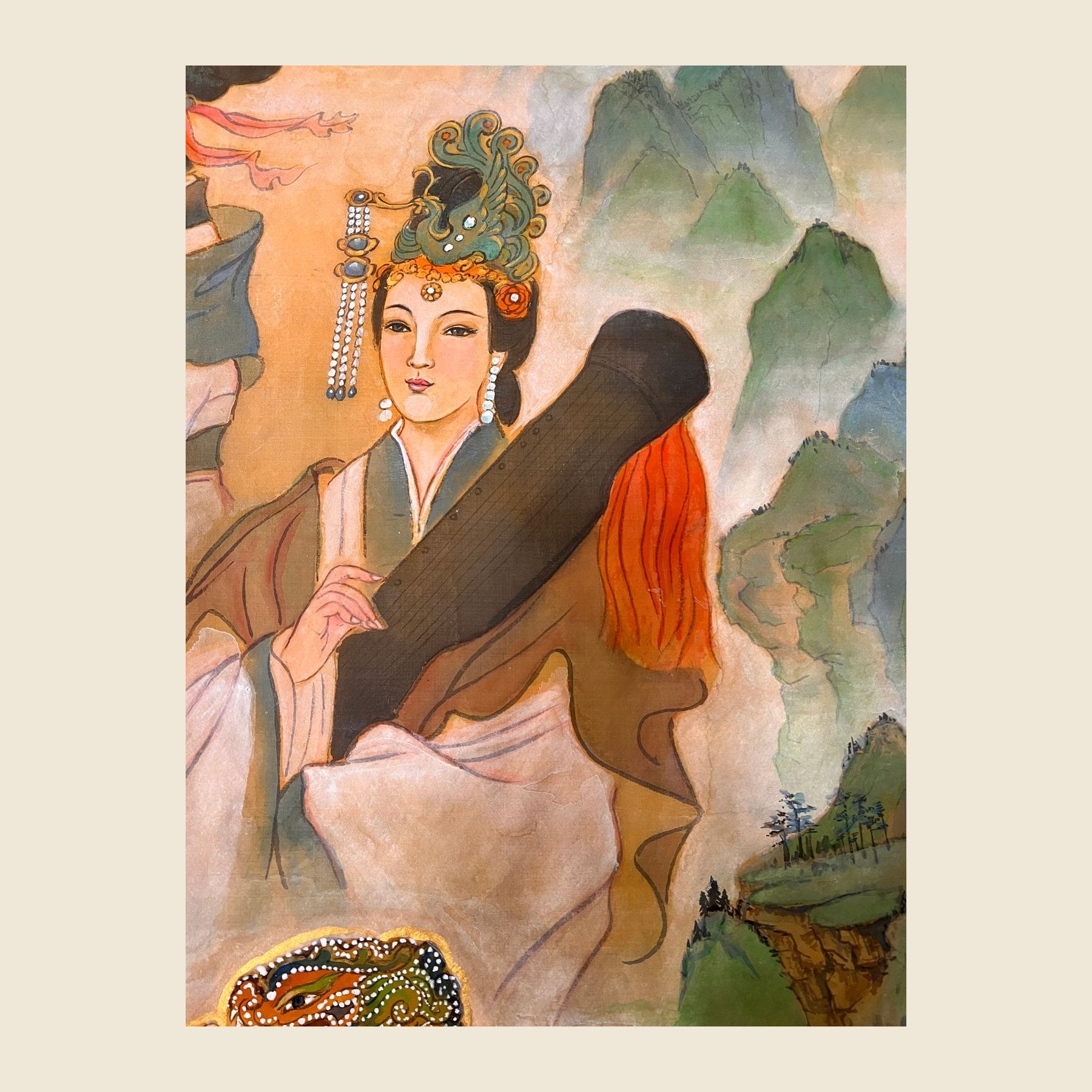 Empress Wang — silk portrait by Xiang Li