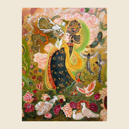 Empress Li — silk portrait by Xiang Li