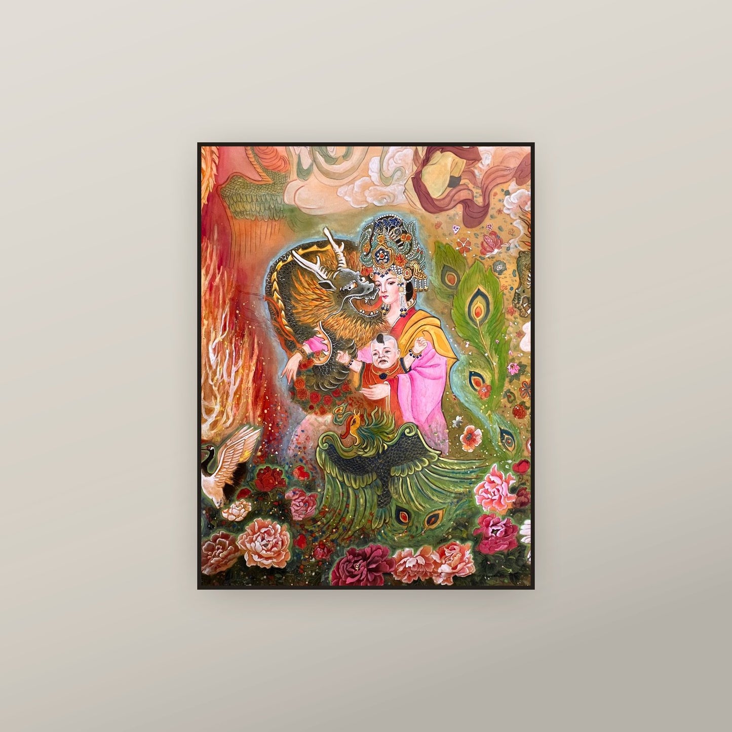 Empress Liu E — shown framed on a wall