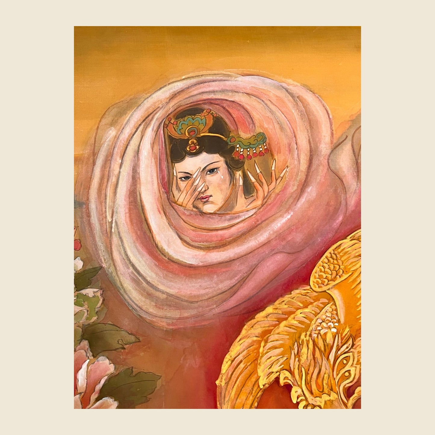 Empress Guo — silk portrait by Xiang Li