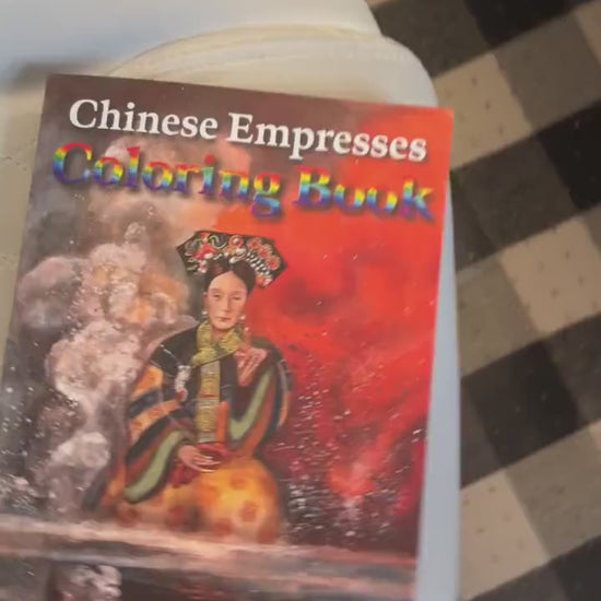 Chinese Empresses Coloring Book Original Design by Xiang Li Watercolor on Silk