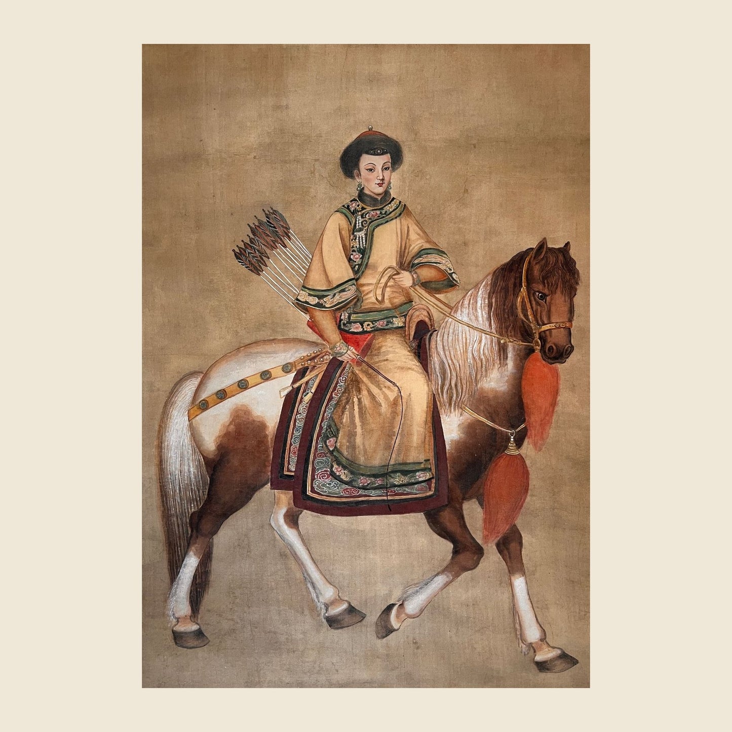 Primary Consort Minhui — silk portrait by Xiang Li