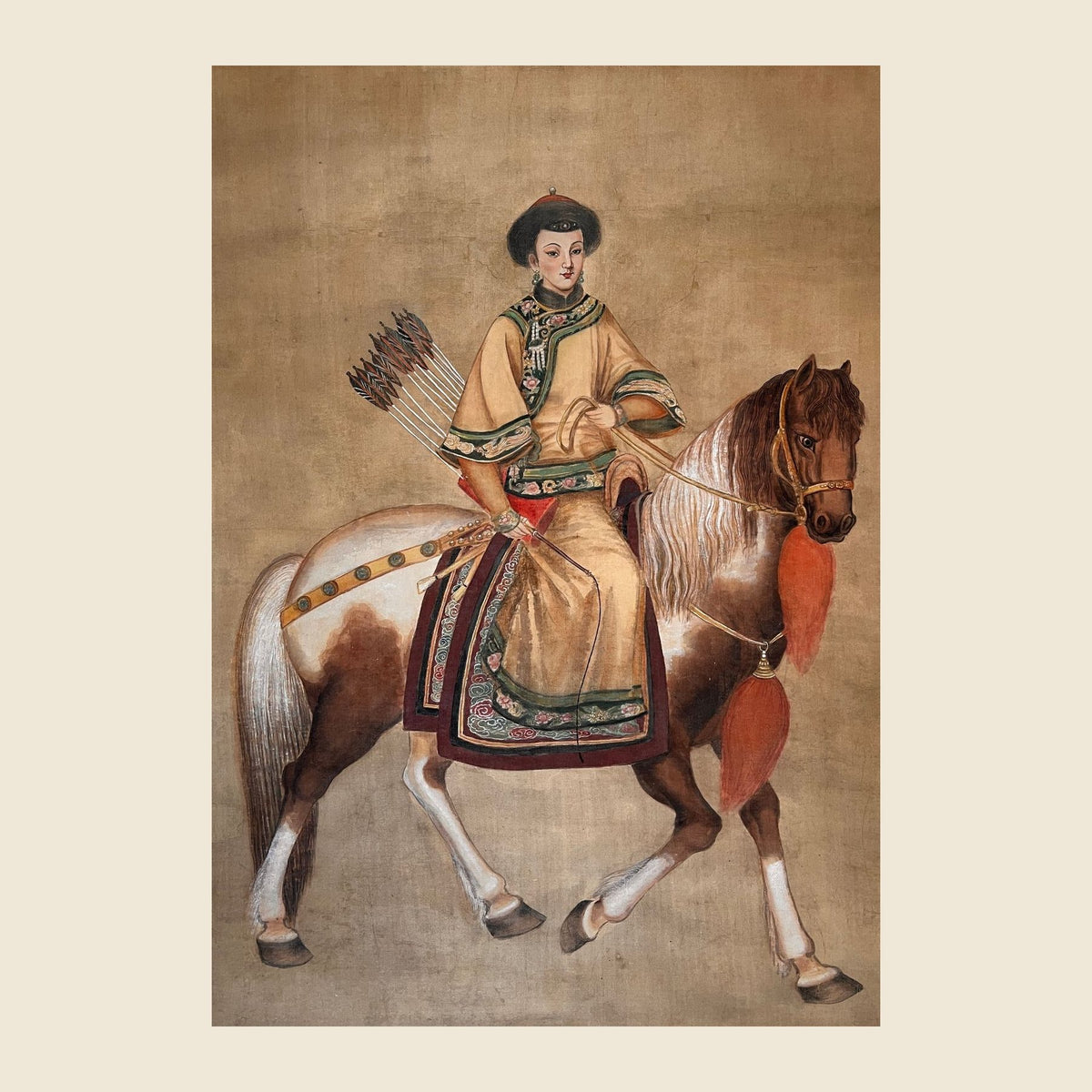 Primary Consort Minhui — silk portrait by Xiang Li