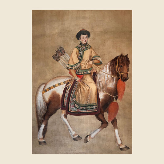 Primary Consort Minhui — silk portrait by Xiang Li