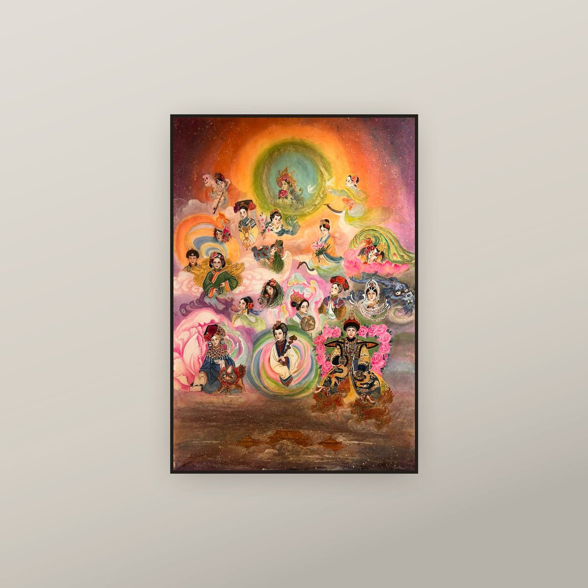 The Empresses of the Qing — shown framed on a wall