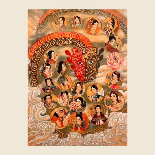 The Empresses of the Southern Dynasties — silk portrait by Xiang Li