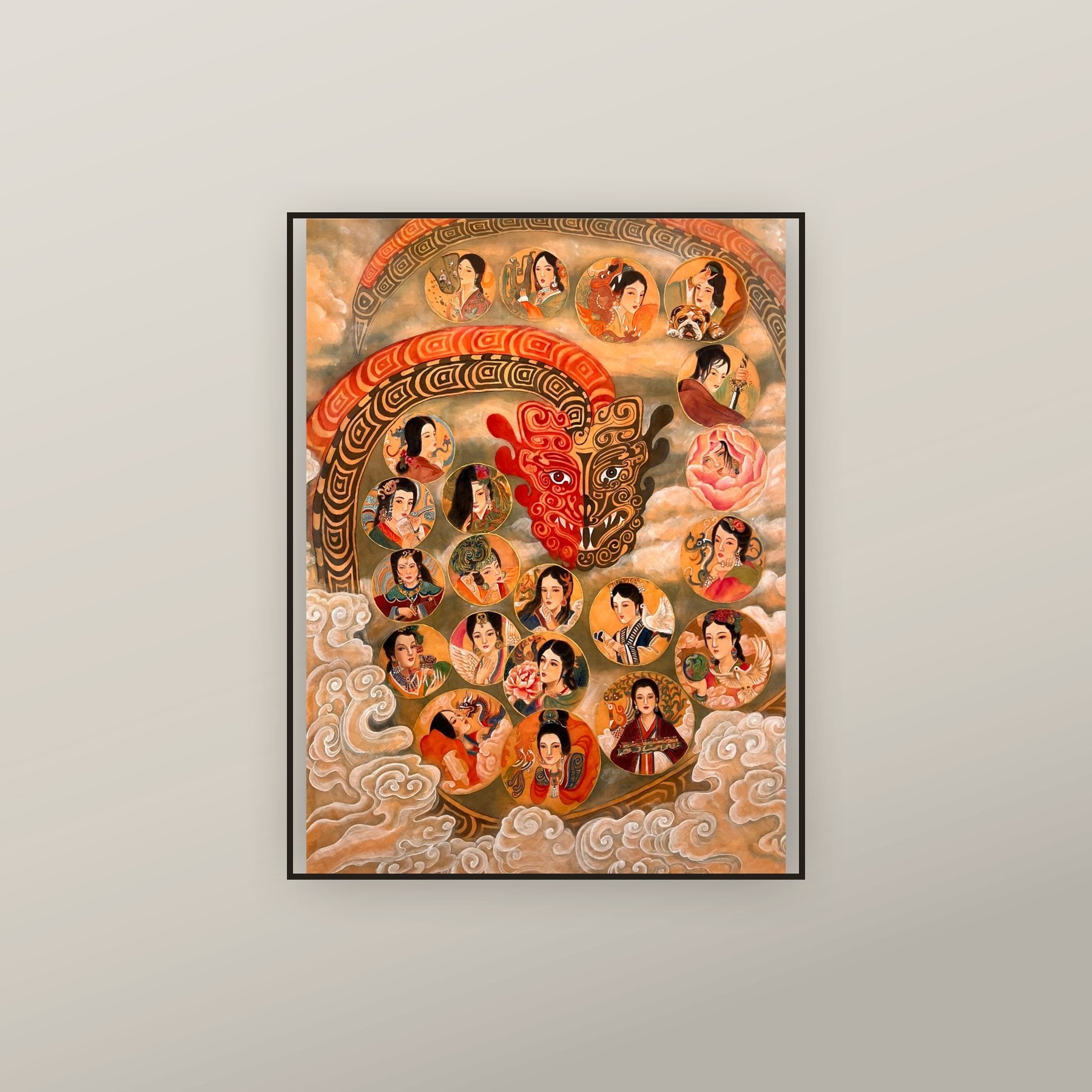 The Empresses of the Southern Dynasties — shown framed on a wall