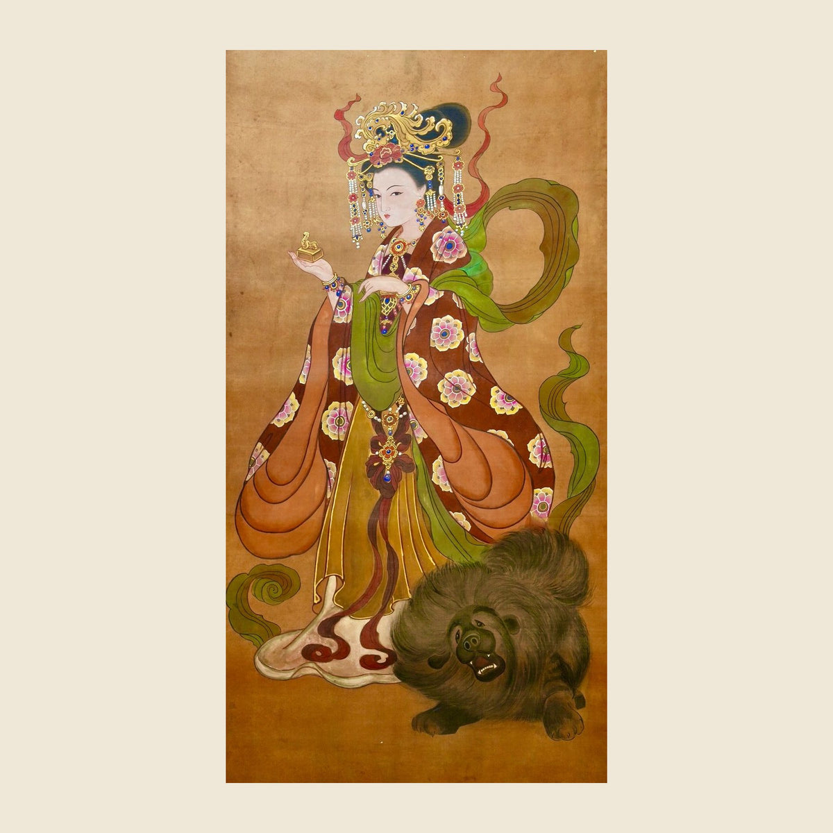 Empress Zhang — silk portrait by Xiang Li