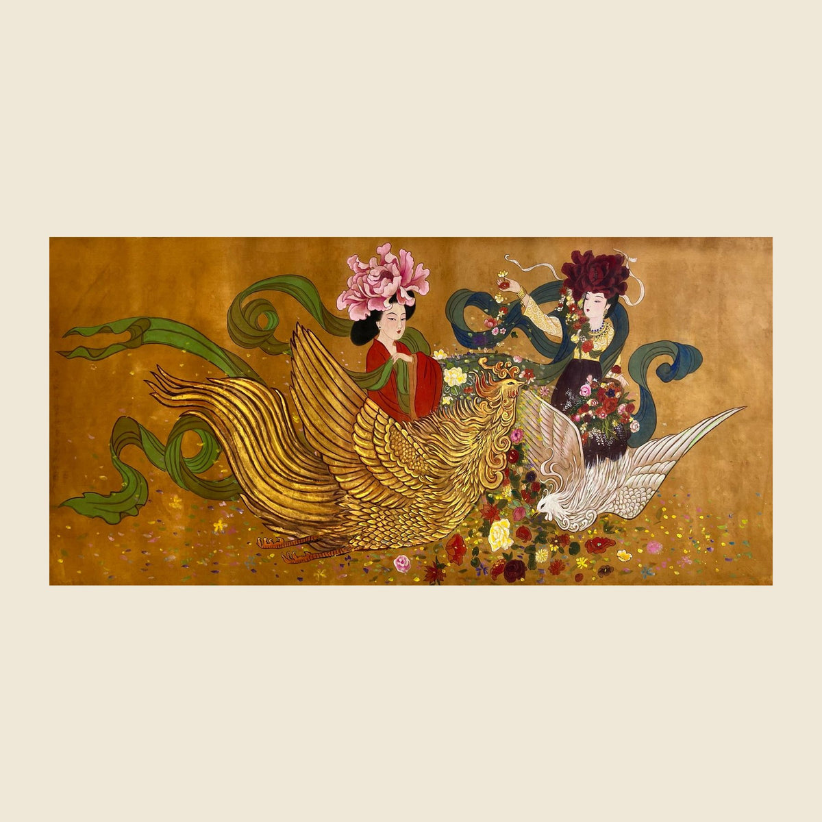 Empress Liu + Dou — silk portrait by Xiang Li