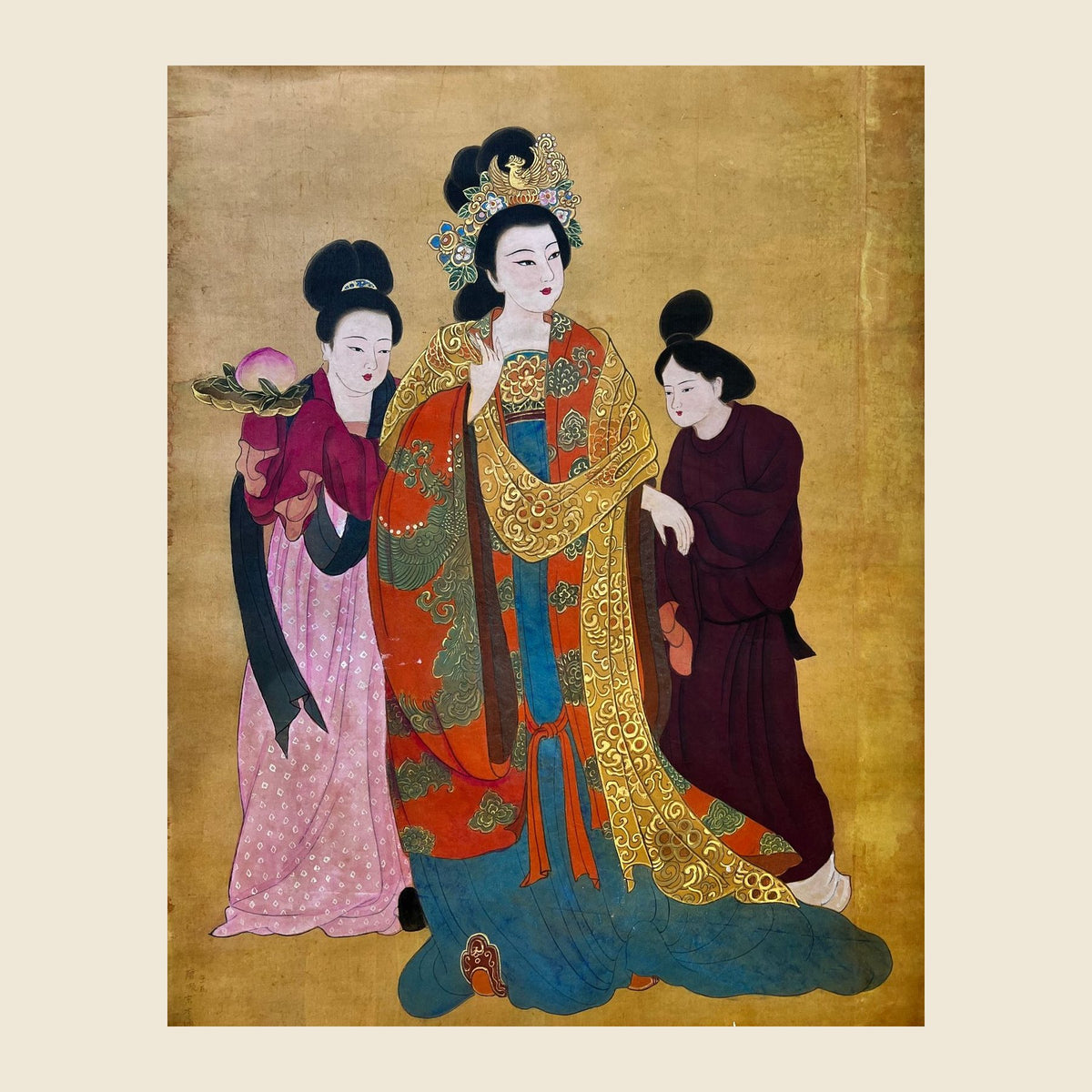 Empress Dowager Wang — silk portrait by Xiang Li